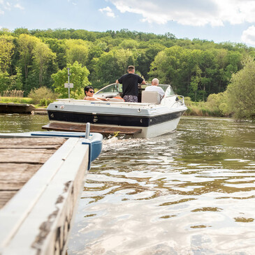 Camping-Katzenkopf-Bootsanlegestelle